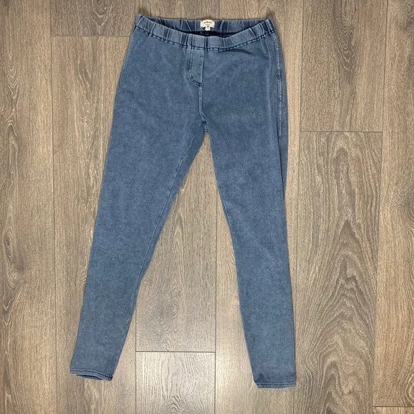 Aritzia Wilfred Leggings 2000s Y2K Blue Acid Wash skinny ankle leg Size Small - Picture 5 of 16